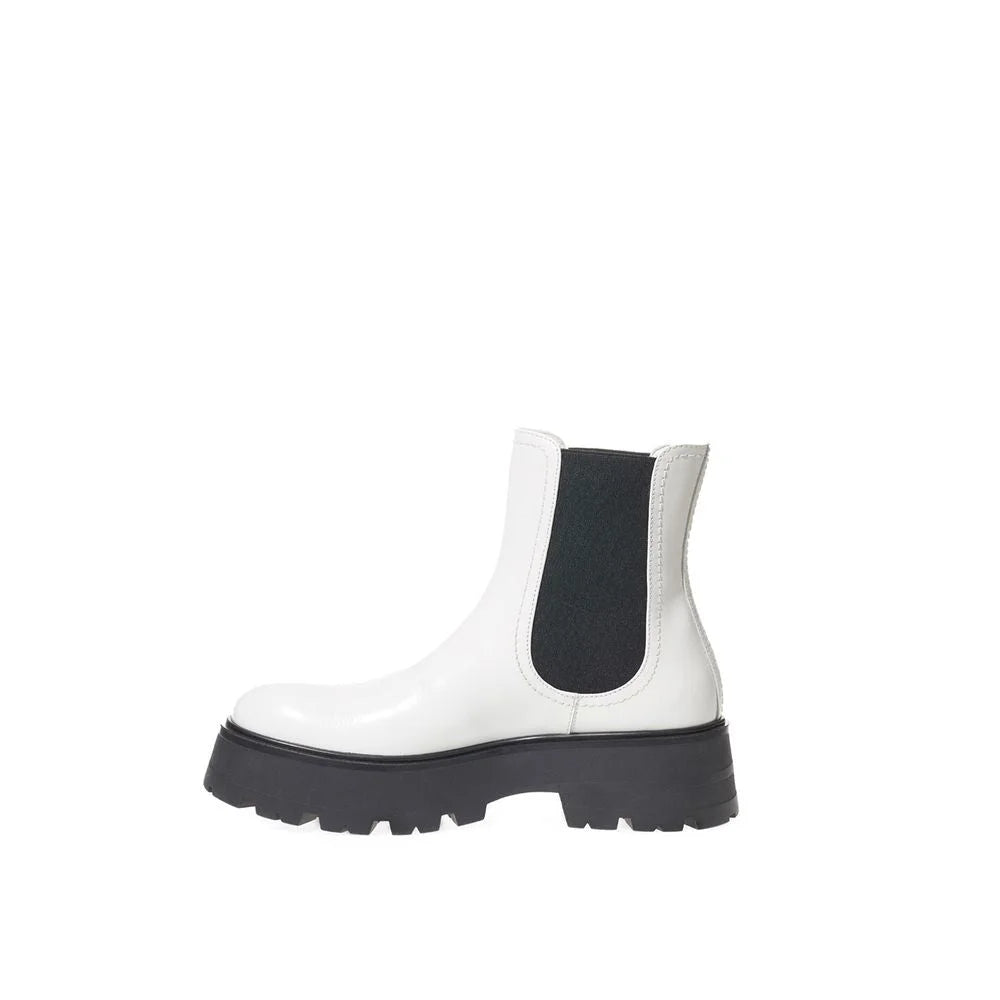 Alexander McQueen Black And White Leather Boot - EU36.5/US6.5 - Boots