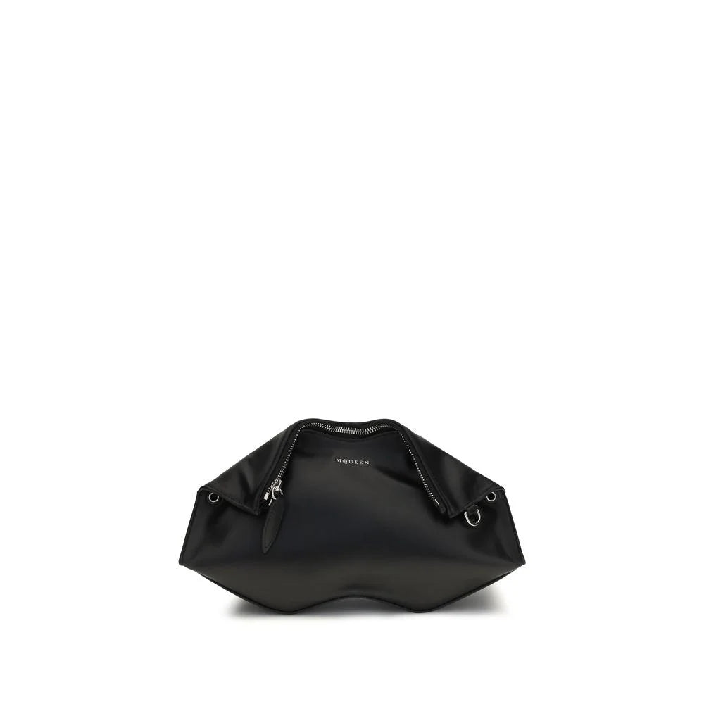 Alexander McQueen Black Calf Leather Bos Taurus Clutch Bag