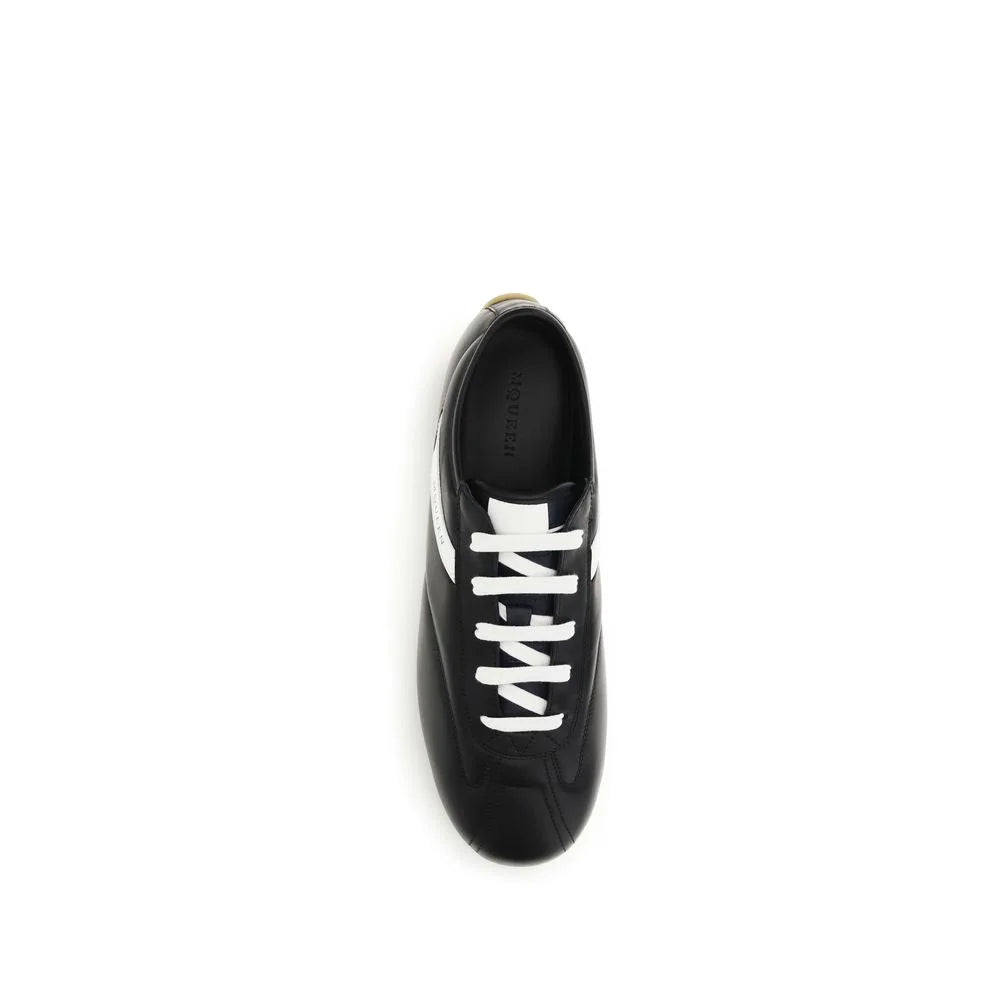 Alexander McQueen Black Calf Leather Bos Taurus Low Top Sneakers