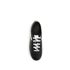 Alexander McQueen Black Calf Leather Bos Taurus Low Top Sneakers
