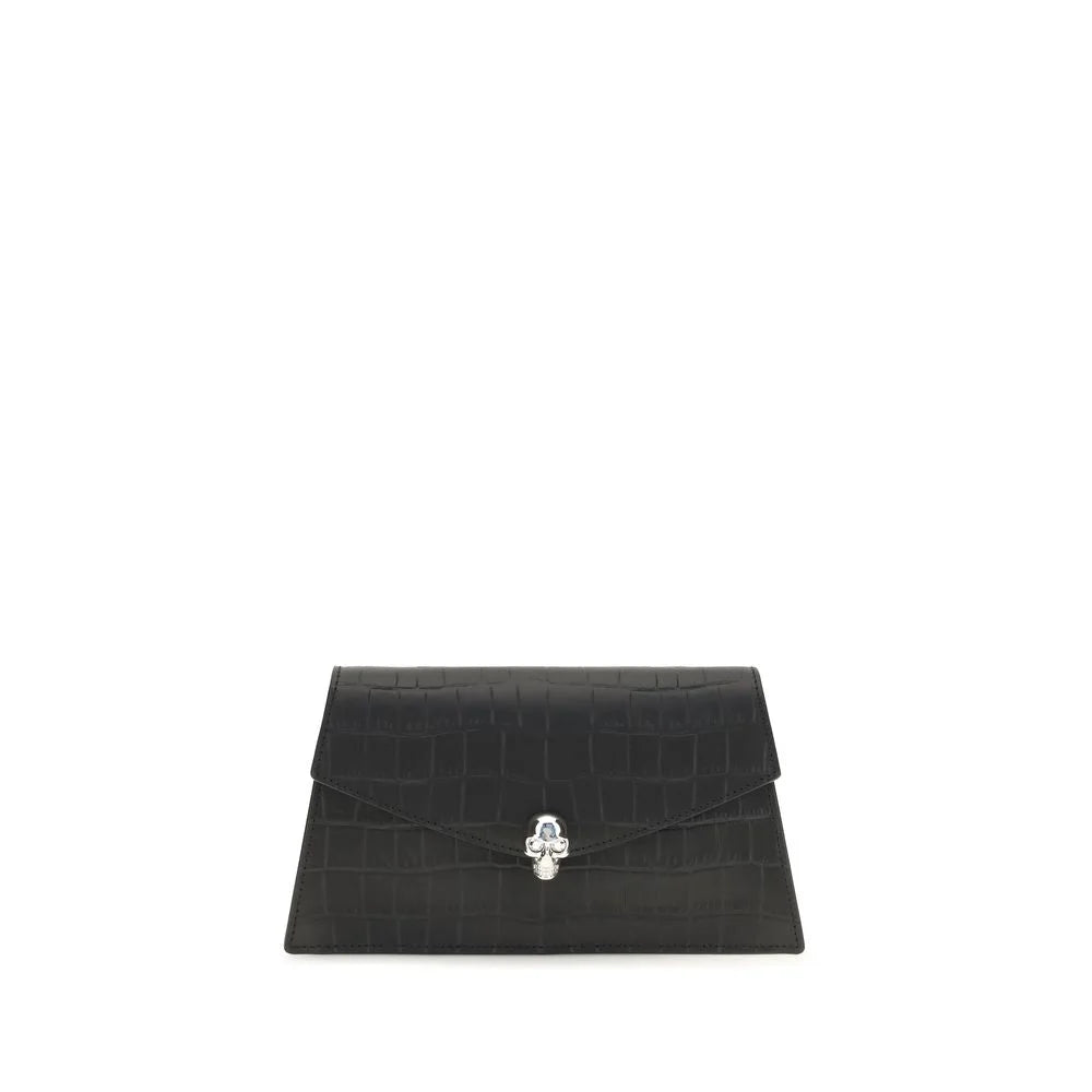 Alexander McQueen Black Calf Leather Bos Taurus Shoulder Bag