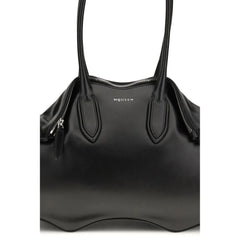 Alexander McQueen Black Calf Leather Bos Taurus Shoulder Bag