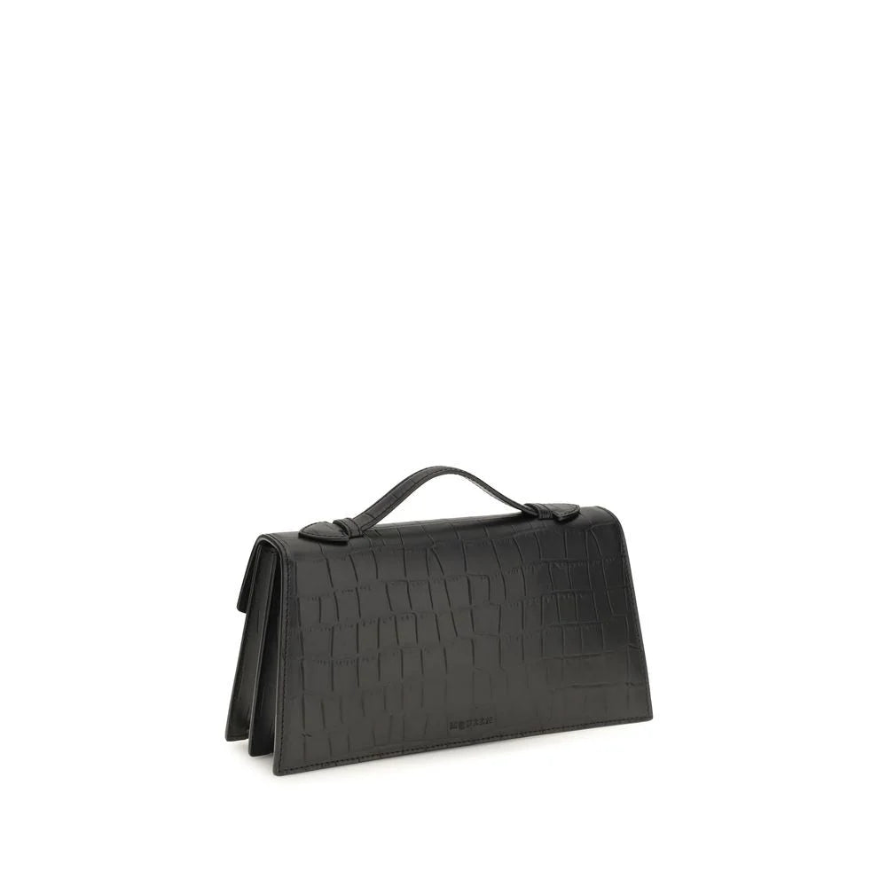 Alexander McQueen Black Calf Leather Bos Taurus Shoulder Bag