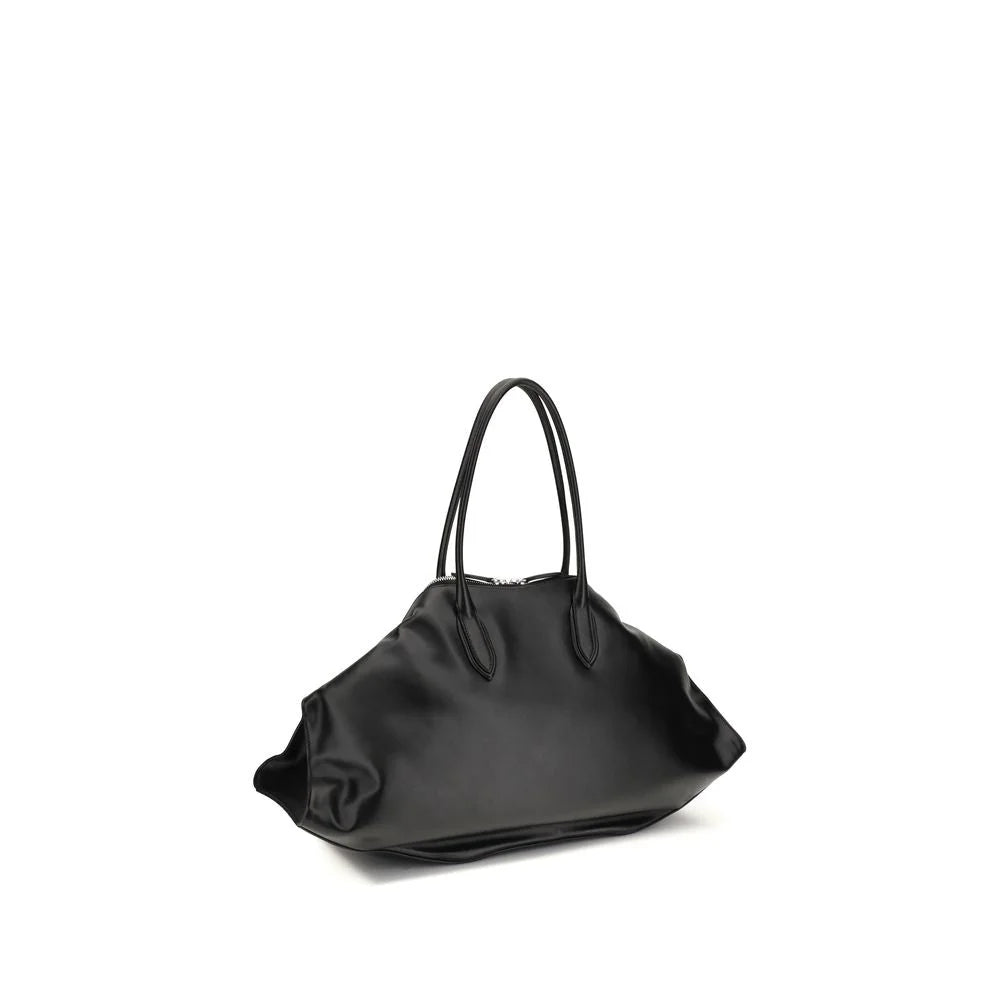 Alexander McQueen Black Calf Leather Bos Taurus Shoulder Bag