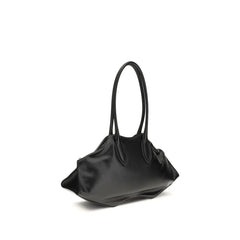 Alexander McQueen Black Calf Leather Bos Taurus Shoulder Bag