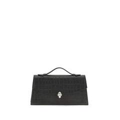 Alexander McQueen Black Calf Leather Bos Taurus Shoulder Bag