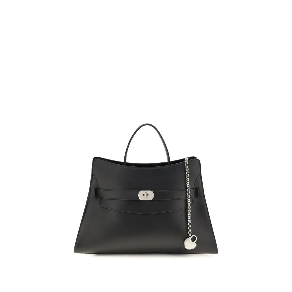 Alexander McQueen Black Calf Leather Bos Taurus Shoulder Bag
