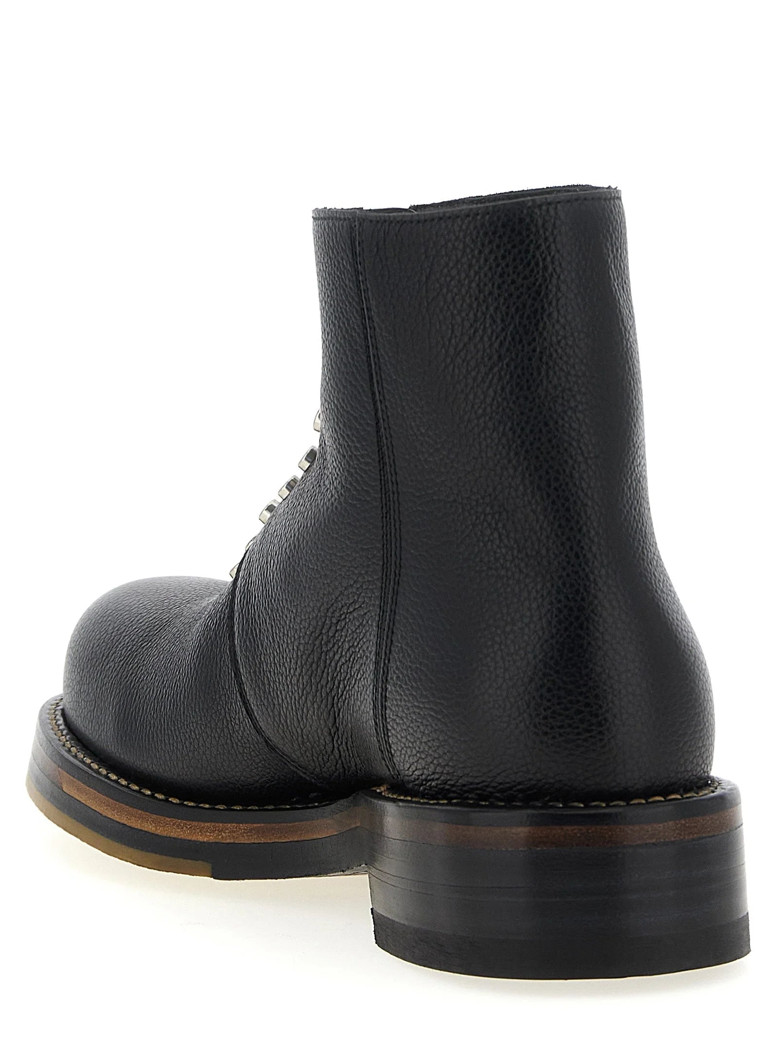 Alexander McQueen Black Calfskin Ankle Boots