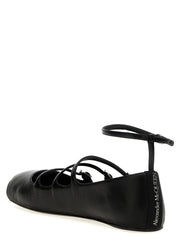 Alexander McQueen Black Calfskin Ballet Flats - EU38/US8