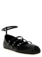 Alexander McQueen Black Calfskin Ballet Flats - EU38/US8