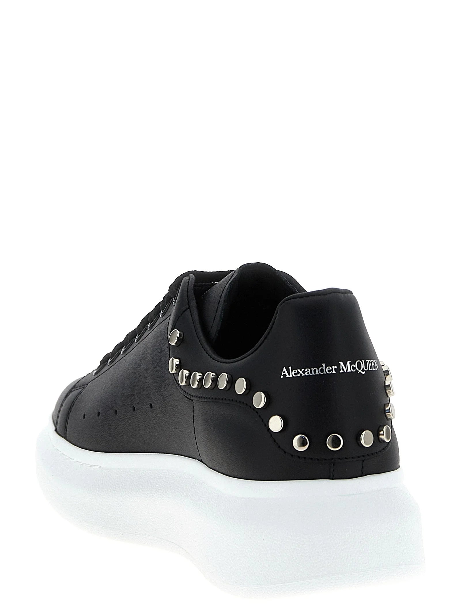 Ténis Chunky em Pele de Vitelo Preta Alexander McQueen