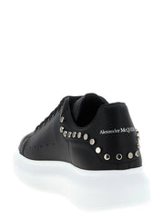 Ténis Chunky em Pele de Vitelo Preta Alexander McQueen