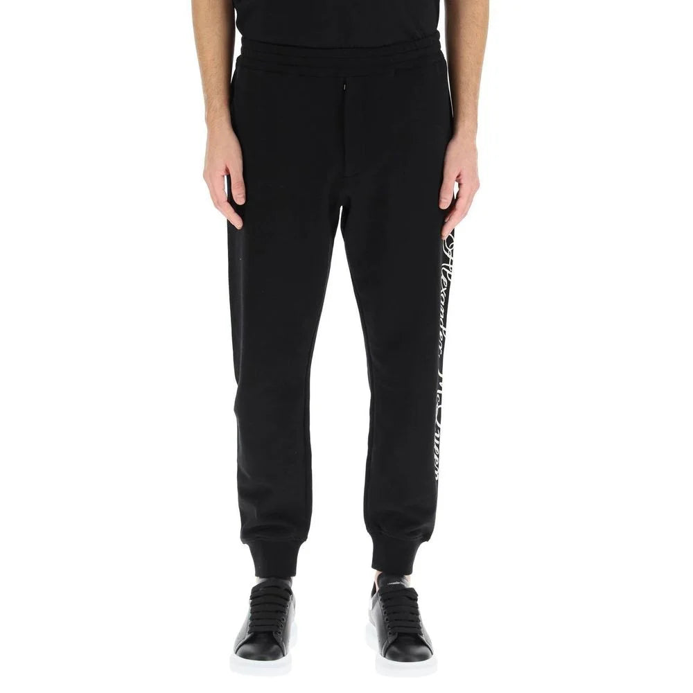 Alexander McQueen Black Cotton Athletic Pants - S