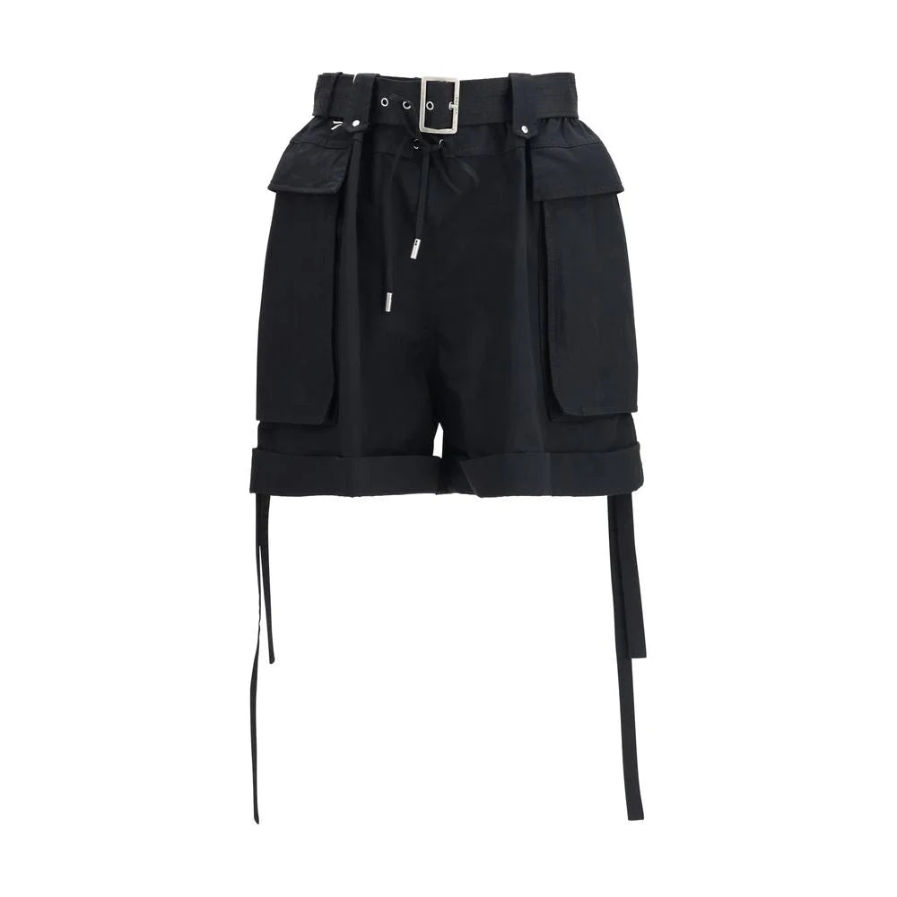 Alexander McQueen Black Cotton Cargo Shorts