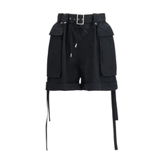 Alexander McQueen Svarte Bomull Cargoshorts