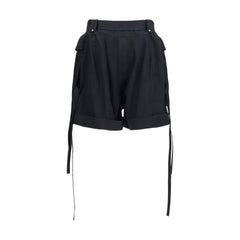Alexander McQueen Black Cotton Cargo Shorts