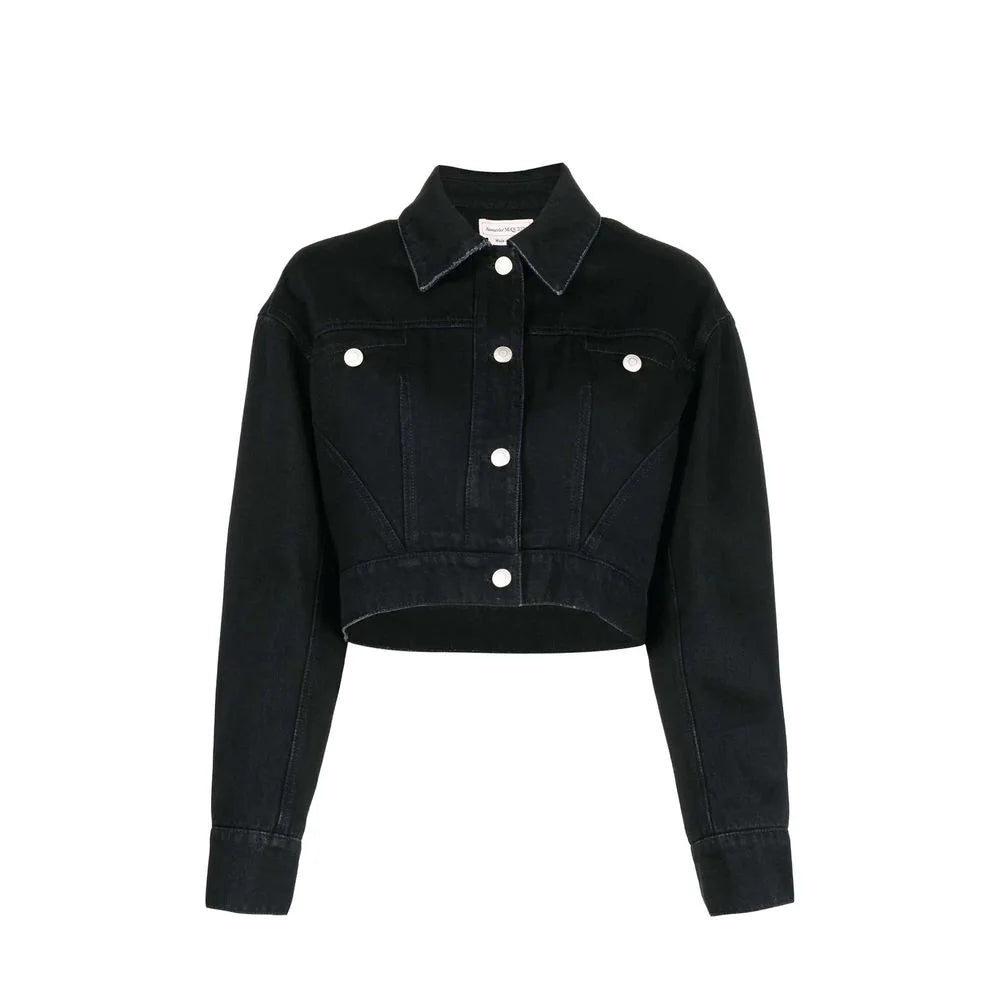 Alexander McQueen Black Cotton Denim Jacket - 42