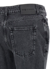Alexander McQueen Black Cotton Flared Jeans - 24