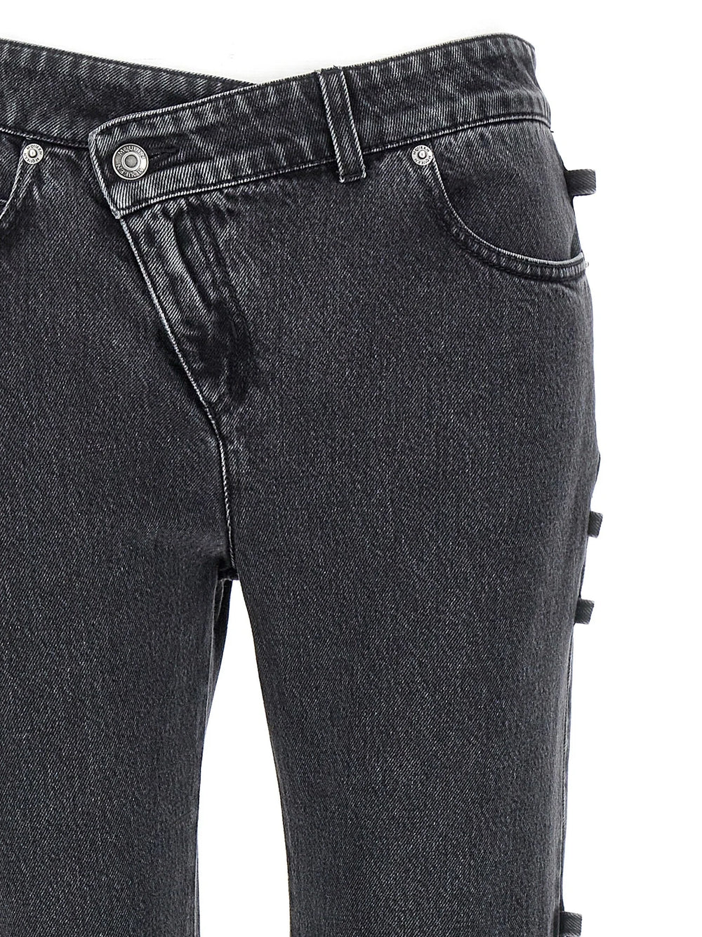 Alexander McQueen Black Cotton Flared Jeans - 24