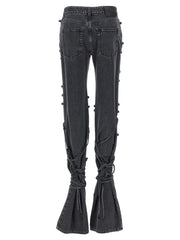 Alexander McQueen Black Cotton Flared Jeans - 24