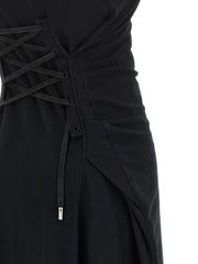 Alexander McQueen Black Cotton Long Dress - IT42