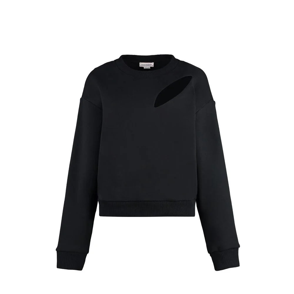 Alexander McQueen Black Cotton Sweatshirt