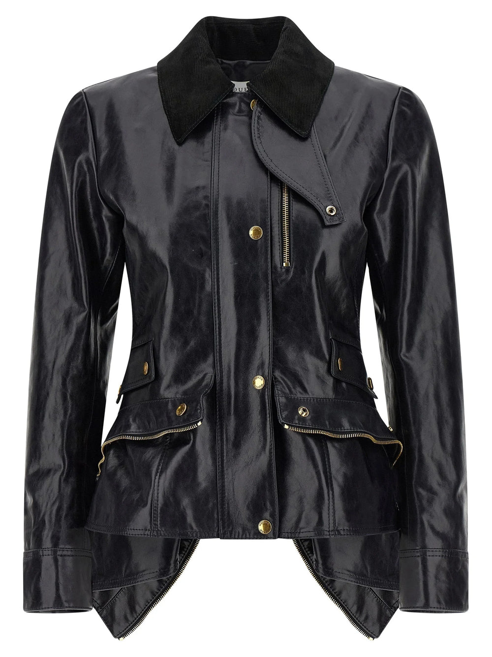 Alexander McQueen Black Cowhide Leather Jacket - IT38