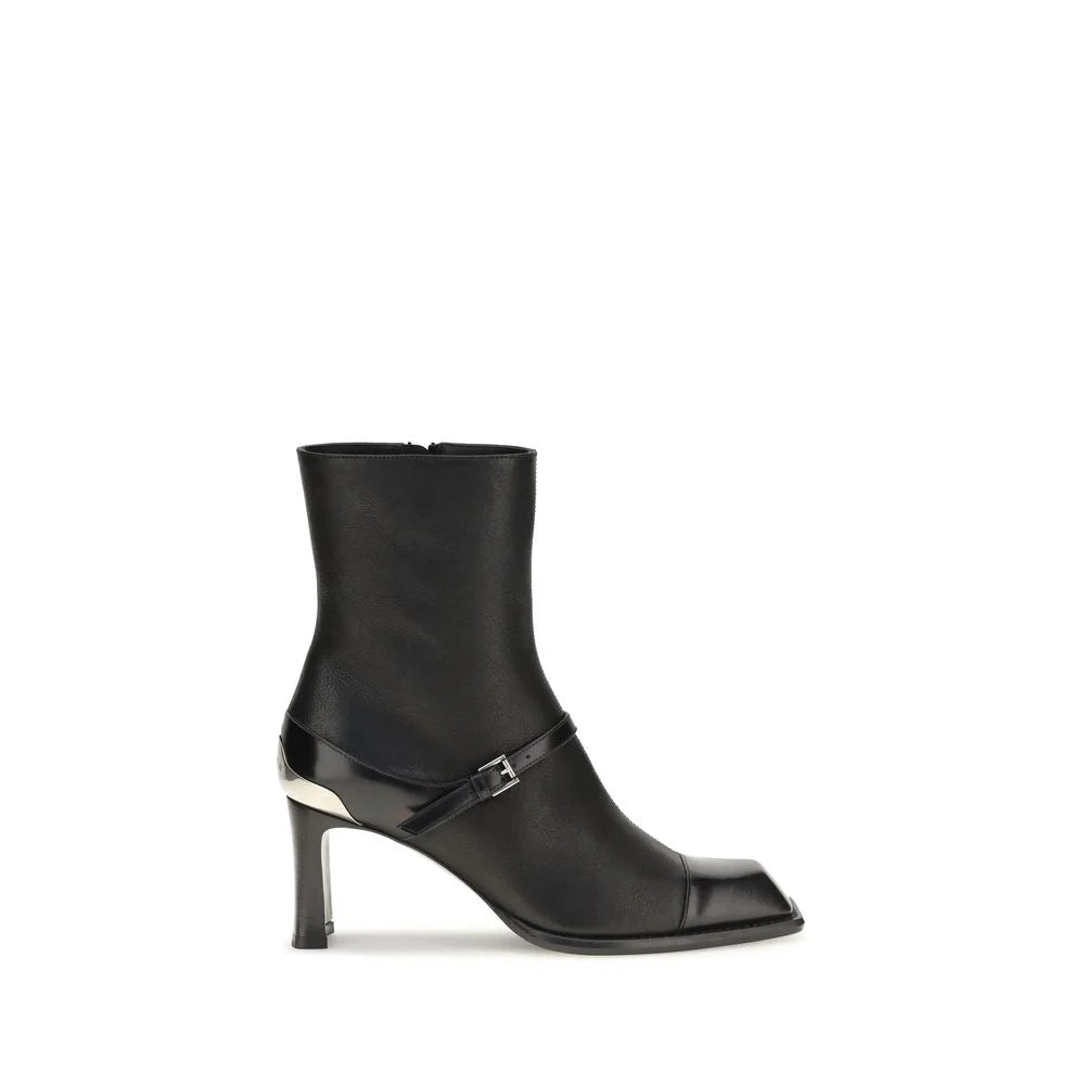 Alexander McQueen Black Lamb Leather Ankle Boots