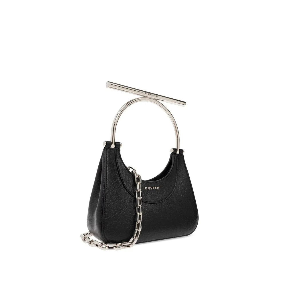 Alexander McQueen Black Lamb Leather Handbag
