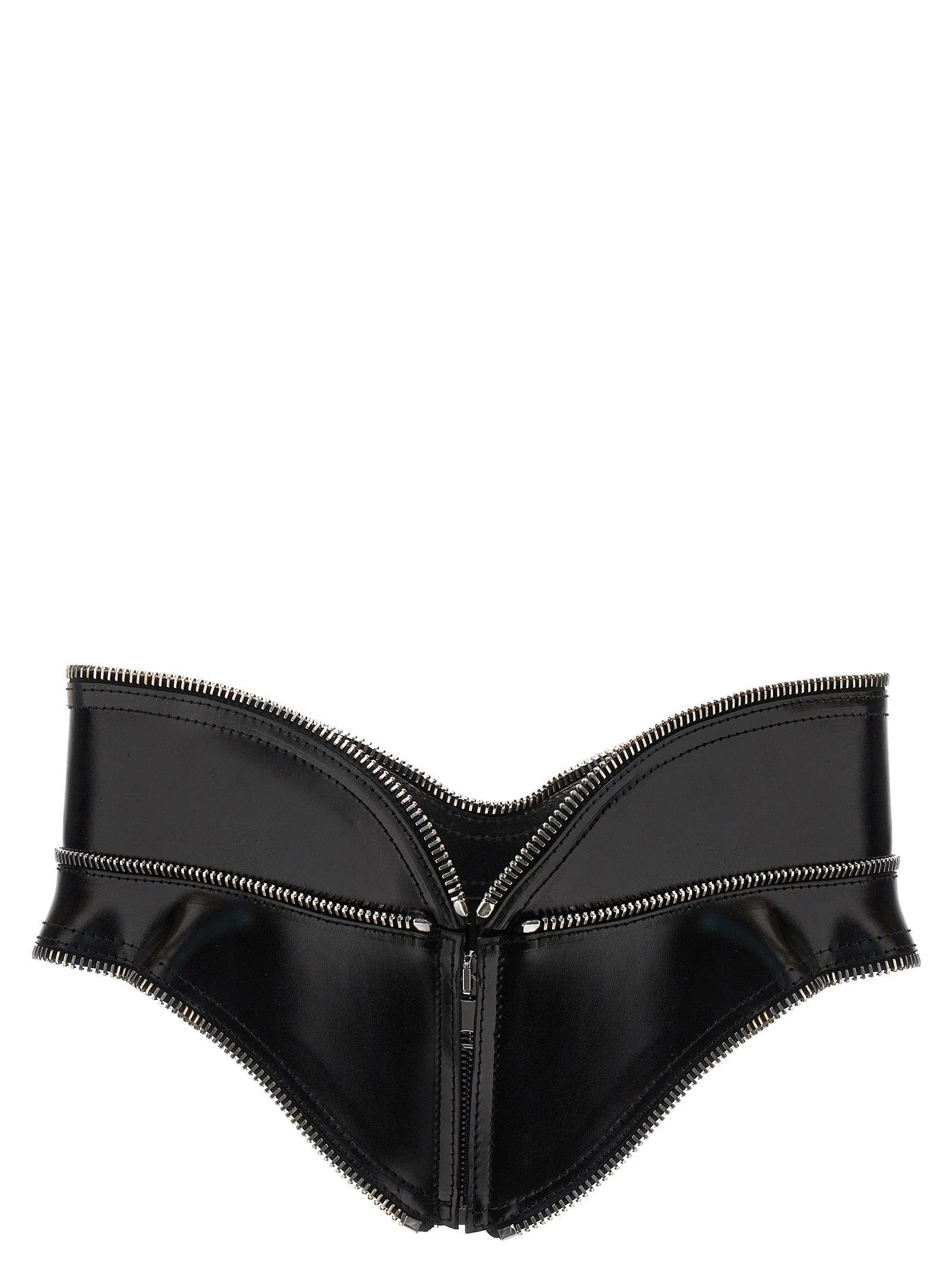 Alexander McQueen Black Leather Regular Belt - 42