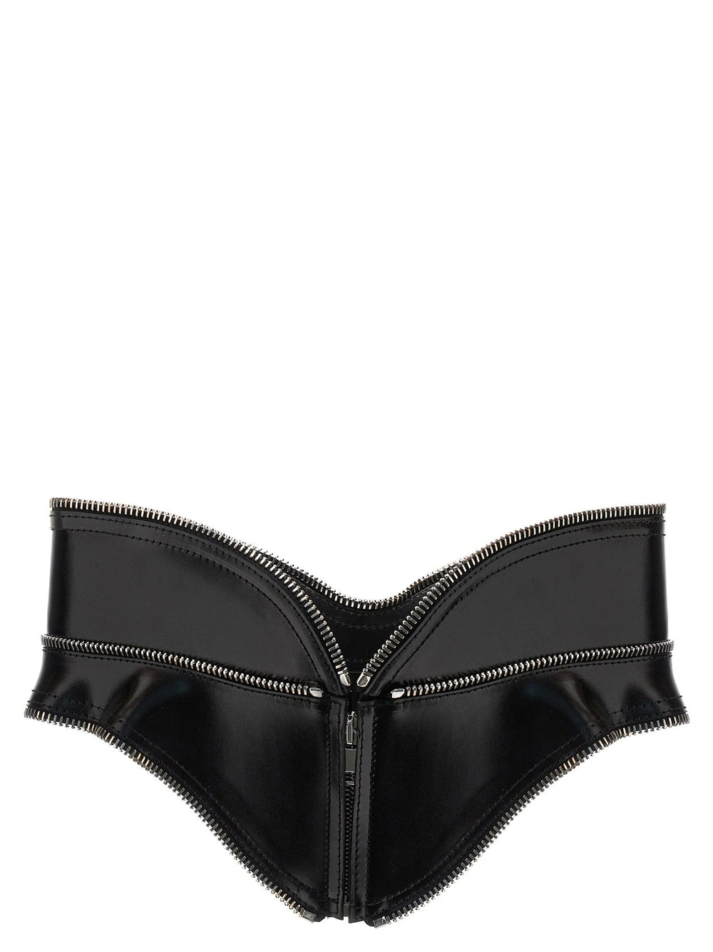 Alexander McQueen Black Leather Regular Belt - 42