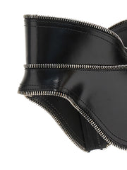 Alexander McQueen Black Leather Regular Belt - 42