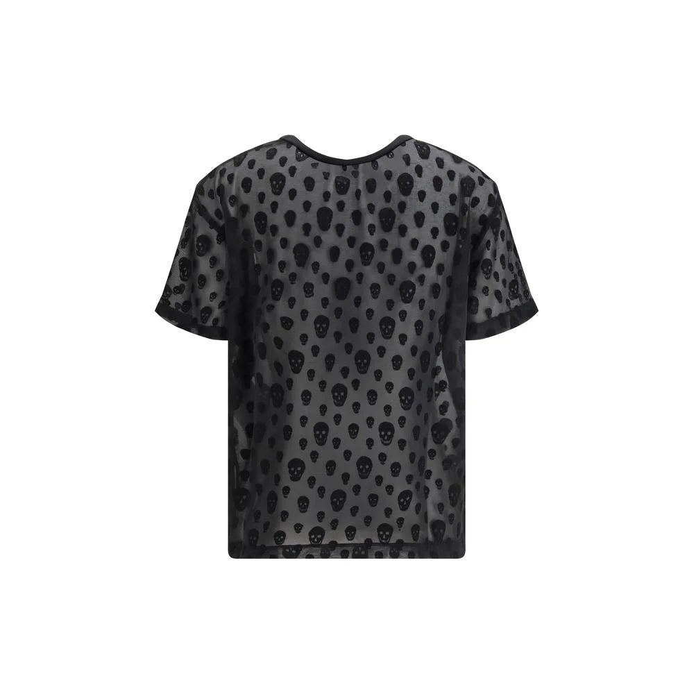 Camiseta de Poliamida Negra Alexander McQueen - IT42 | L