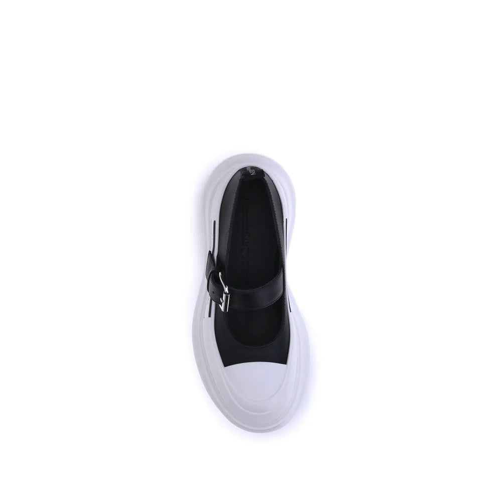 Alexander McQueen Black Rubber Ballet Flats - EU37.5/US7.5