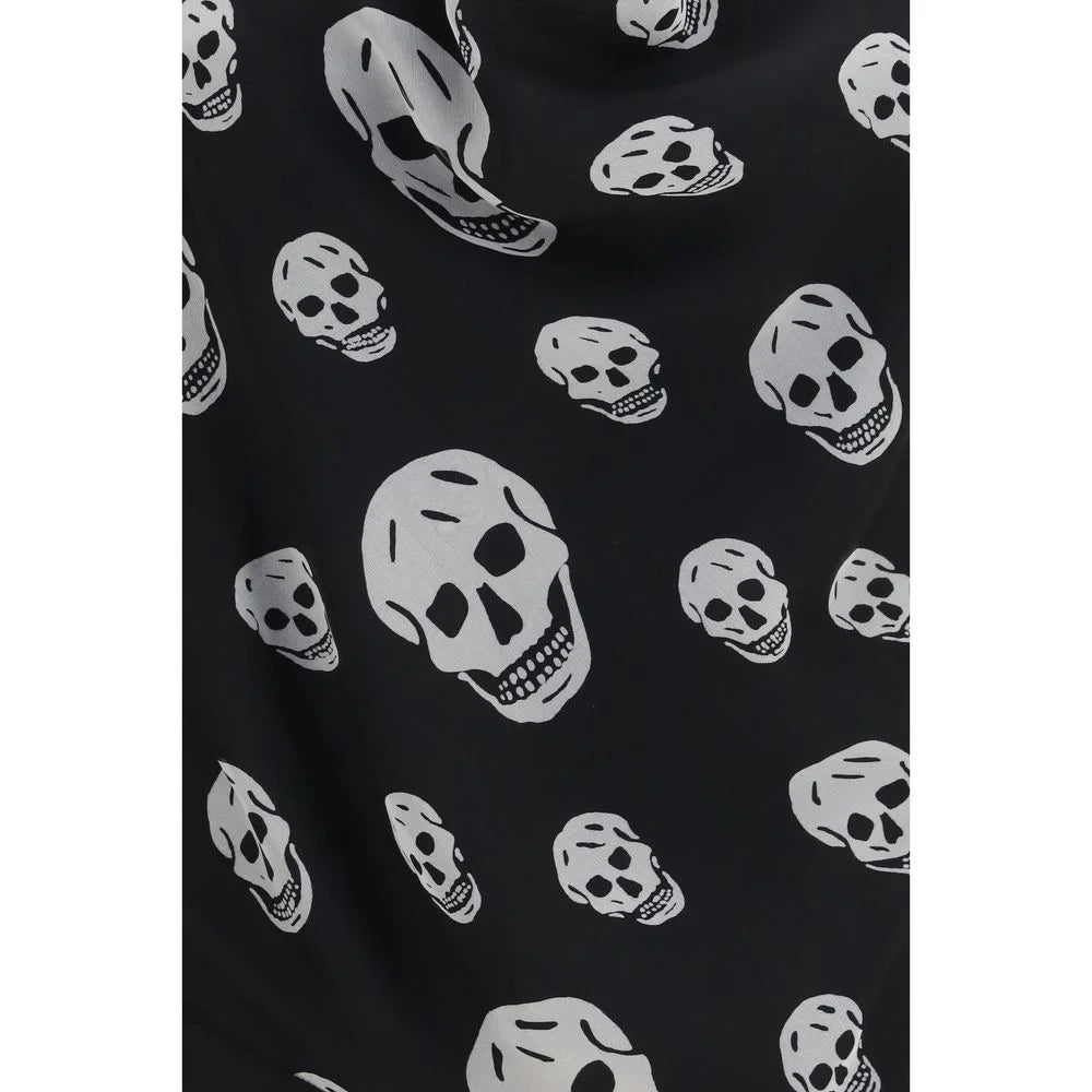 Alexander McQueen Black Silk Scarf