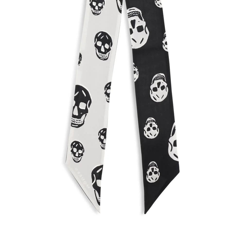 Alexander McQueen Black Silk Scarf