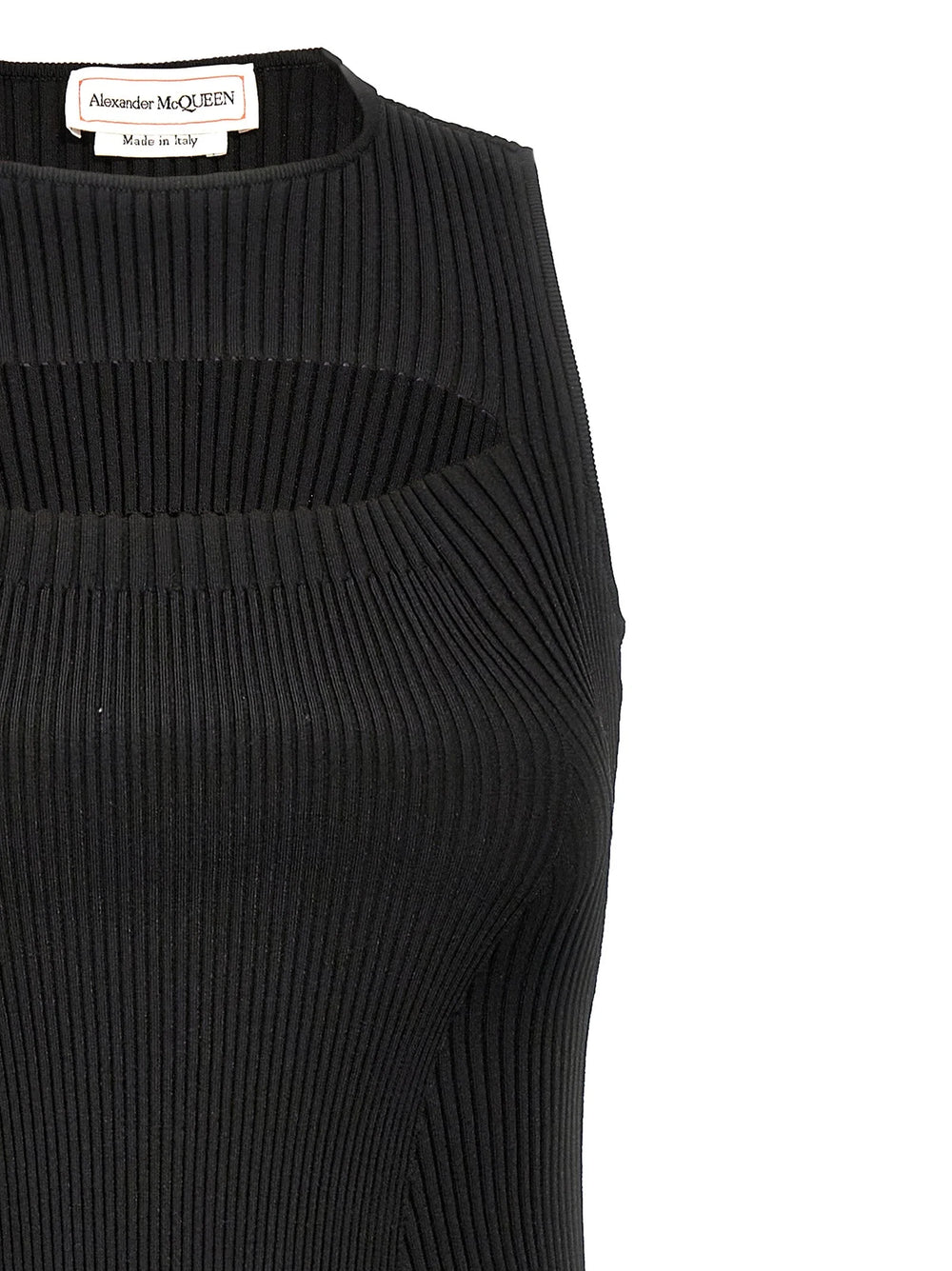 Alexander McQueen Black Viscose Midi Dress - XS