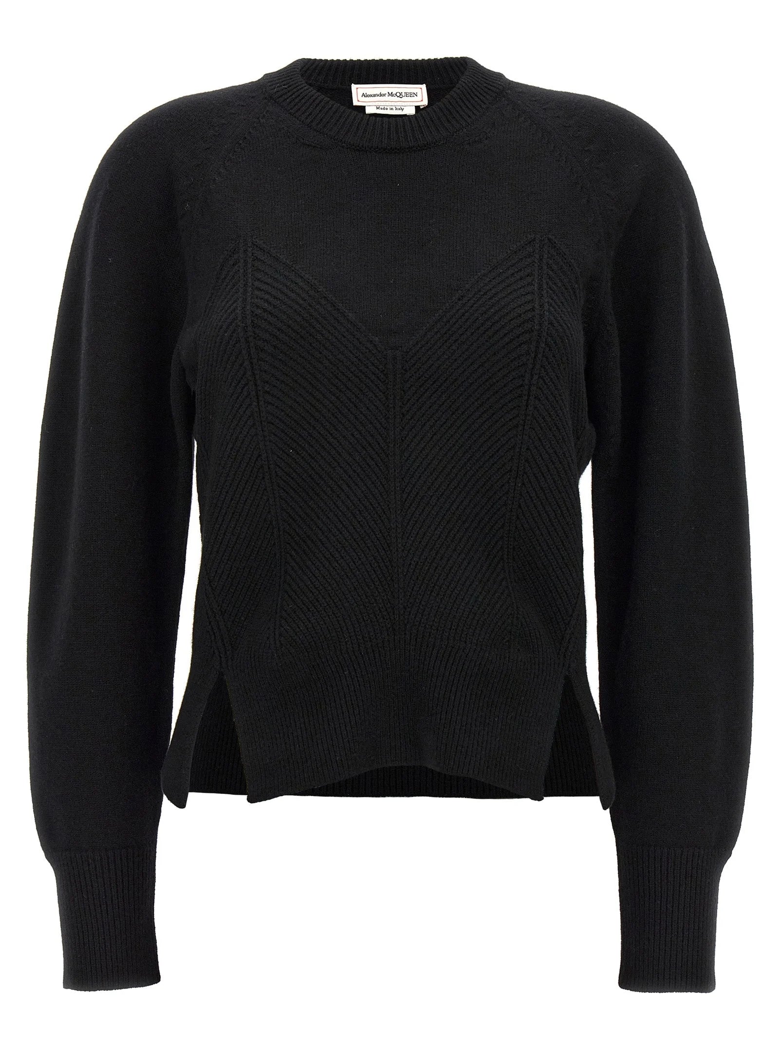Alexander McQueen Black Wool Cardigan