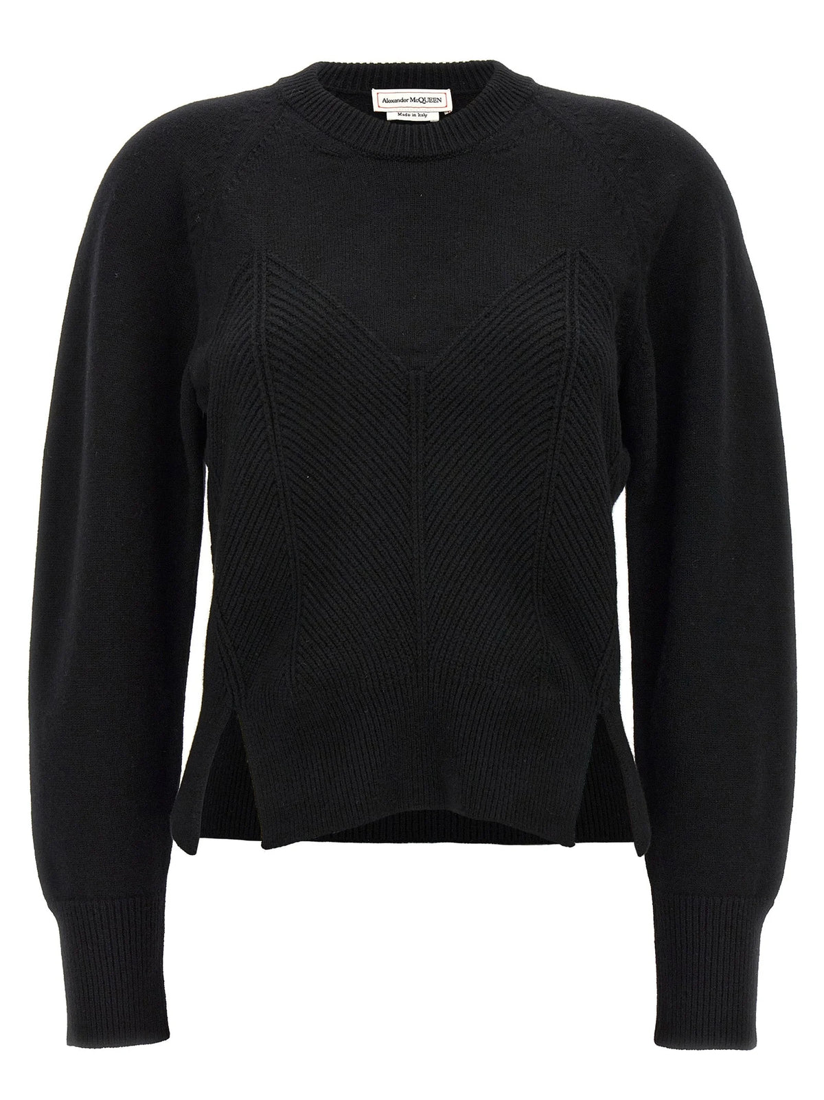 Alexander McQueen Black Wool Cardigan