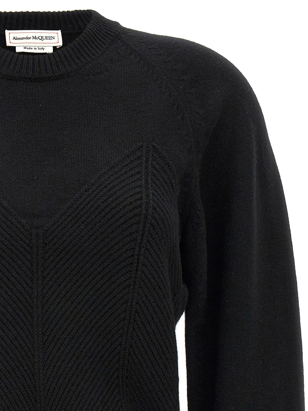 Alexander McQueen Black Wool Cardigan