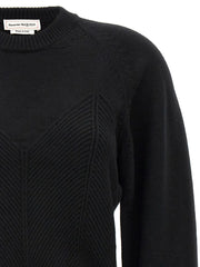 Alexander McQueen Black Wool Cardigan