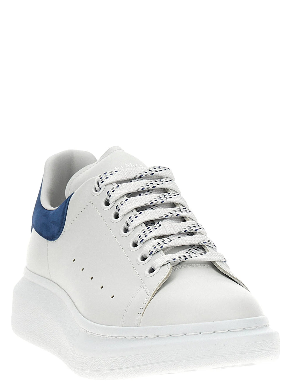 Alexander McQueen Blue Calfskin Chunky Sneakers