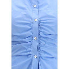 Alexander McQueen Blue Cotton Casual Dress - IT44 | L