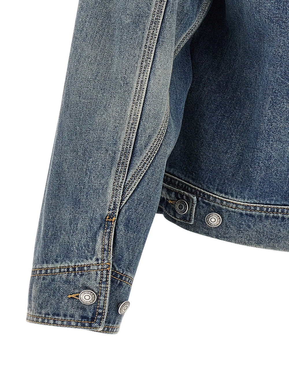 Alexander McQueen Blue Cotton Denim Jacket