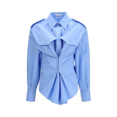 Alexander McQueen Blue Cotton Dress Shirt - IT42 | L