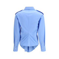 Alexander McQueen Blue Cotton Dress Shirt - IT42 | L