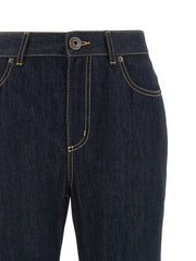 Alexander McQueen Blue Cotton Flared Jeans
