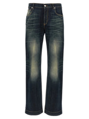 Alexander McQueen Blue Cotton Jeans Denim