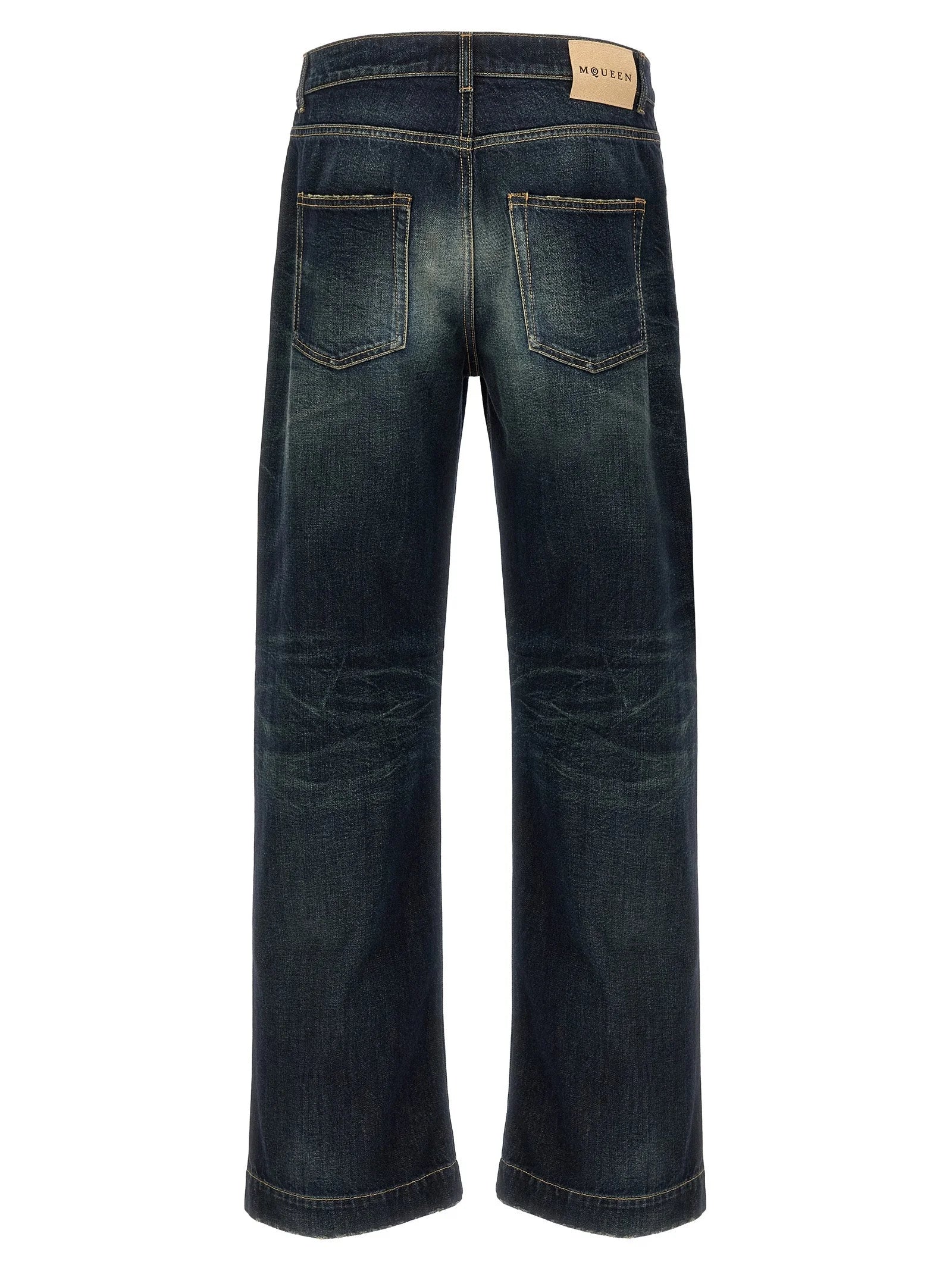 Alexander McQueen Blue Cotton Jeans Denim