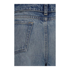 Alexander McQueen Blue Cotton Straight-Leg Jeans